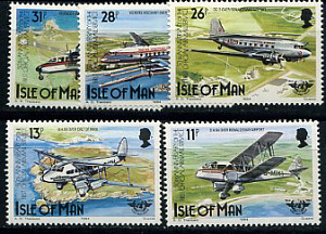 Мэн, 1984, Самолёты, 5 марок